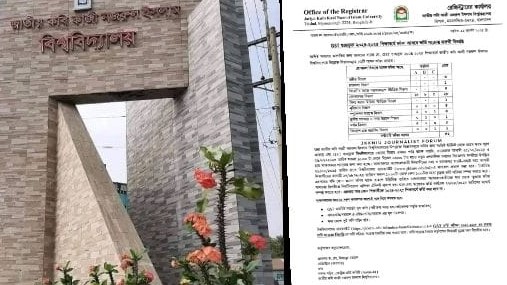 কবি নজরুল বিশ্ববিদ্যালয়ে ৫২ আসন শূন্য, ভর্তি গণবিজ্ঞপ্তি প্রকাশ